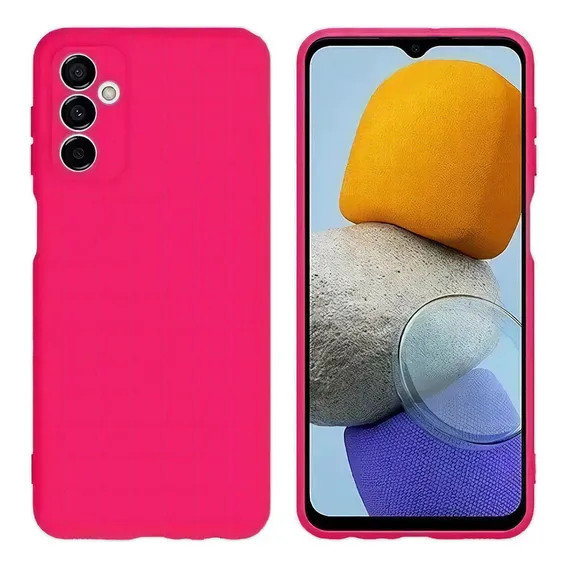 Capa Matte Fosca Fina Silicone Para Samsung Galaxy M34 5g Cor Rosa Foto 1