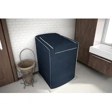 Capa P/ Máquina De Lavar C/ Zíper 7kg A 9kg Azul Adomes Foto  mini 1