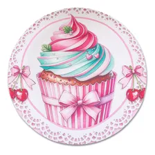 Capa P/ Sousplat - Mesa Decorada - Estampa Digital Cupcake Foto  mini 1