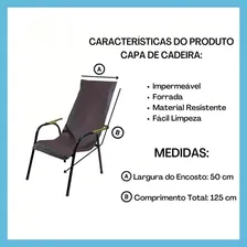 Capa Para Cadeira 1,25m X 0,50m Impermeável Cor Tabaco Foto mini  2