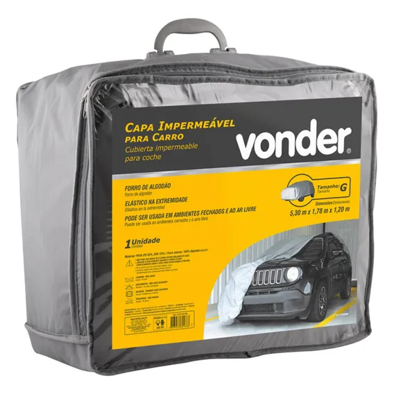 Capa Para Carros Impermeável Vonder Tamanho G Foto 1