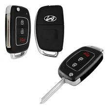 Capa Para Chave Canivete Hyundai Hb20 3 Botões Lâmina Foto mini 2