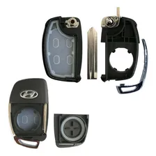 Capa Para Chave Canivete Hyundai Hb20 3 Botões Lâmina Foto mini 4