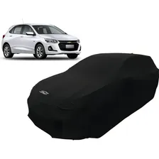 Capa Para Cobrir Carro Chevrolet Onix Tecido Helanca Cor Preta Foto  mini 1