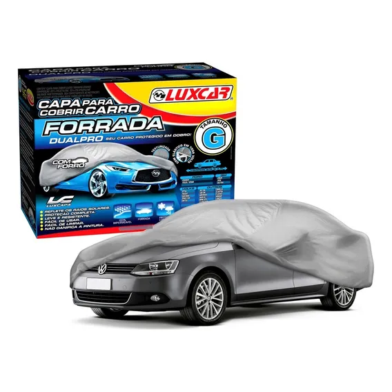 Capa Para Cobrir Carro Forrada Impermeável Luxcar Tamanho G Foto 1