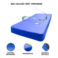Capa Para Colchão Casal Impermeável Napa Premium Não Faz Barulho Foto mini  2