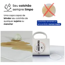Capa Para Colchão Impermeável Casal Antialérgico Protetor Antiácaro Branco Foto mini 4