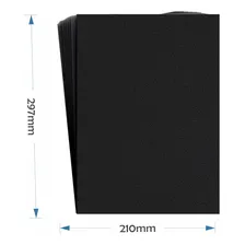 Capa Para Encadernação A4 Pvc Preta Camurça 100un Foto mini 3
