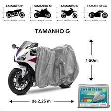 Capa Para Moto Impermeavel Pra Cobrir Motos Forrada Grande Cor G Foto mini 1
