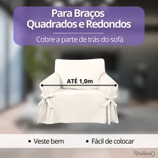 Capa Para Poltrona 1 Lugar Brim Peletizado 100% Algodão Cor Crua Mistero Foto mini  3