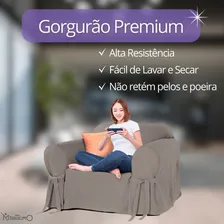 Capa Para Poltrona e Sofá De 1 Lugar Em Gorgurão para Pets Na Cor Cinza Foto mini 2