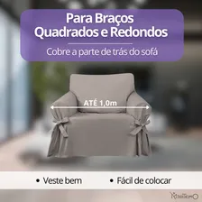 Capa Para Poltrona e Sofá De 1 Lugar Em Gorgurão para Pets Na Cor Cinza Foto mini 3