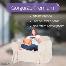 Capa Para Poltrona e Sofá De 1 Lugar Em Gorgurão Resistente com Laços Ajustáveis Na Cor Crua Foto mini 2