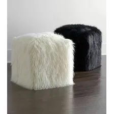 Capa Para Puff Em Pelucia Pelo Alto 43x40x40 Cor - N贸rdico Foto mini 4