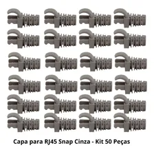 Capa Para Rj45 Snap Cinza - Kit 50 Peças Foto mini 3