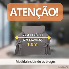 Capa Para Sofá De 1 Lugar Em Gorgurão Cor Cinza-grafite Foto mini 2