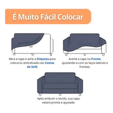 Capa Para Sofá De 1 Lugar Em Tecido Acquablock Impermeável Cor Bege Foto mini 2