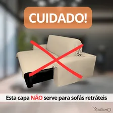 Capa Para Sofá De 2 Lugares Em Brim Sarja 100% Algodão Cor Bege Foto mini 4