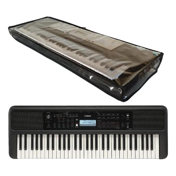 Capa Para Teclado Musical Yamaha Psr-e383 Em Pvc Cristal Foto 1