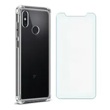 Capa Para Xiaomi Mi8 Mi 8 Tela 6.21 Queda + Pelicula Vidro Cor Transparente Kit Foto mini 1