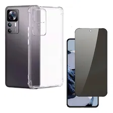 Capa + Pelicula 3d Privacidade Para Xiaomi Mi 12t/mi 12t Pro Cor Transparente Foto  mini 1