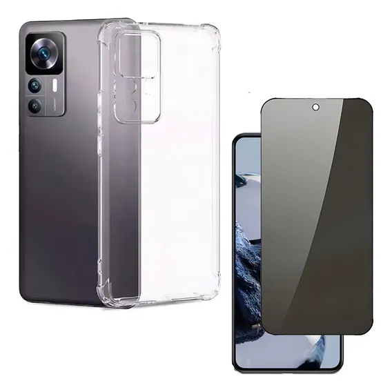Capa + Pelicula 3d Privacidade Para Xiaomi Mi 12t/mi 12t Pro Cor Transparente Foto 1