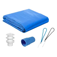 Capa Piscina 3x4 M Com Dreno E 14 Pinos Elásticos - Capakit Foto mini 1