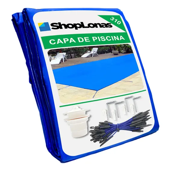 Capa Piscina Proteção Azul Resistente 4,50x3 Slf Foto 1