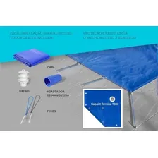 Capa Piscina Térmica 9x5 (5x9) Dreno 56 Pinos T300 Capakit Foto mini 2