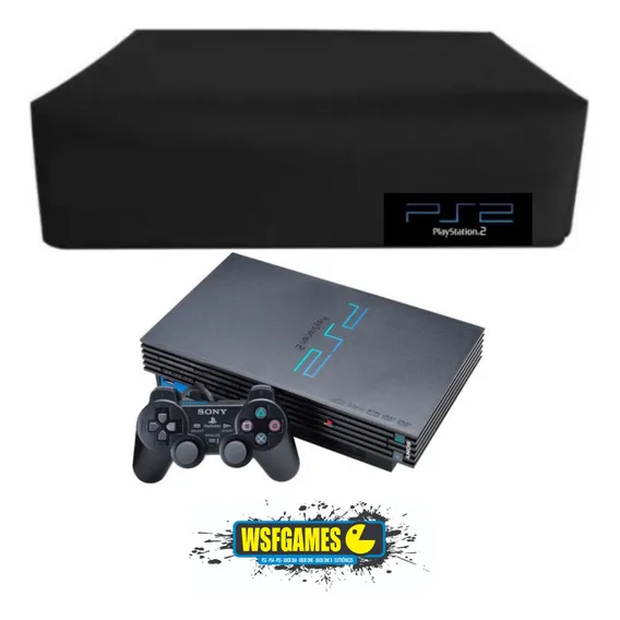 Capa Playstation 2 - Ps2 - Pstwo - Fat - Skin Preta Poeira Foto 1