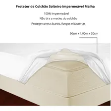 Capa protetor colchão solteiro impermeável Malha Kacyumara Foto mini 4