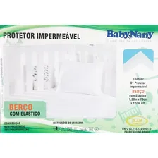 Capa Protetor De Colchão Impermeável Berço 130x70 Cor Branco Liso Foto mini 1