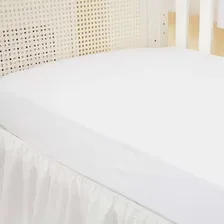 Capa Protetor De Colchão Impermeável Berço 130x70 Cor Branco Liso Foto mini 4
