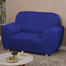 Capa Protetor Para Sofá Avulsa 2 Lugares Lisa + Fixador Cor Azul Foto mini 1