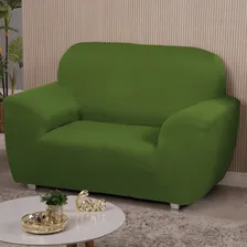 Capa Protetor Para Sofá Avulsa 2 Lugares Lisa + Fixador Cor Verde Foto mini 1