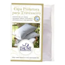 Capa Protetora Daune De Travesseiro Impermeabilizada Algodão Cor Branco Capa Impermeável Liso Foto mini 1