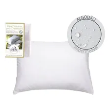 Capa Protetora Daune De Travesseiro Impermeabilizada Algodão Cor Branco Capa Impermeável Liso Foto mini 2