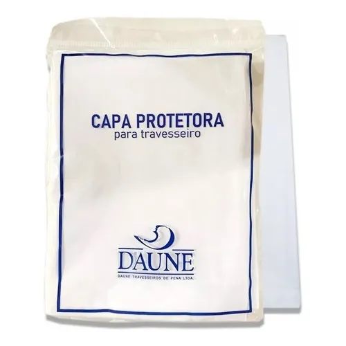 Capa Protetora De Travesseiro Impermeabilizada -100% Algodão Cor Branco Liso Foto 1