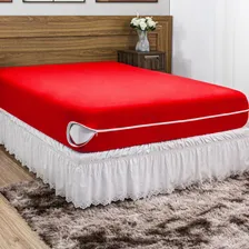 Capa Protetora P/ Colchão Malha Gel Zíper Queen Cores Cor Vermelho Foto  mini 1
