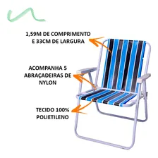 Capa Refil Para Cadeira De Praia Pano Estampado Kit 2 Unid Foto mini 4