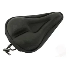 Capa Selim Gel Silicone Regulavel Banco Bike Spinnig Preta Foto  mini 1