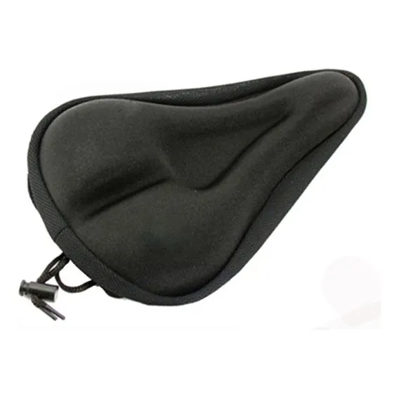 Capa Selim Gel Silicone Regulavel Banco Bike Spinnig Preta Foto 1