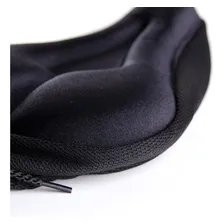 Capa Selim Gel Silicone Regulavel Banco Bike Spinnig Preta Foto mini 4