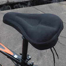 Capa Selim Gel Silicone Regulavel Banco Bike Spinnig Preta Foto mini  3
