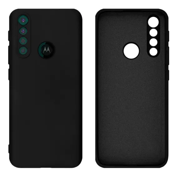 Capa Silicone Aveludada Preto Para Moto G8 Play / One Macro Foto 1