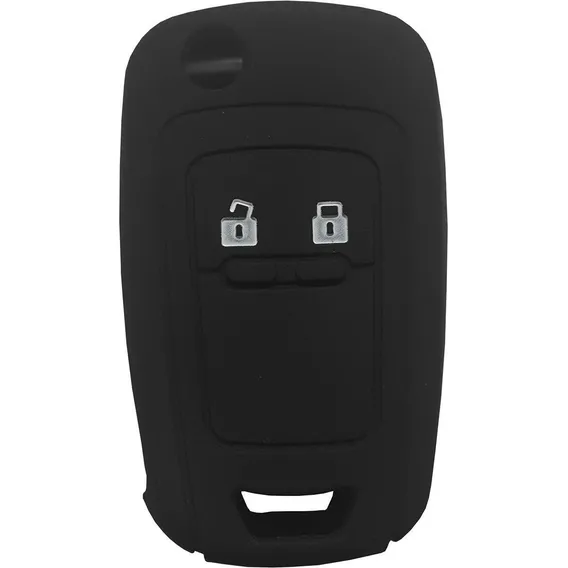 Capa Silicone Chave Canivete Preto 2 Botões Chevrolet Foto 1
