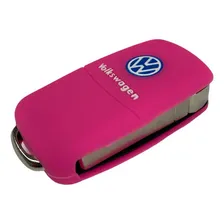 Capa Silicone Chave Canivete Volks Polo Gol Fox Up Voyagetop Cor Rosa Foto mini  3