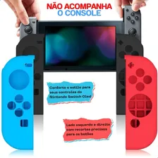 Capa Silicone Para Controle Joy-con De Nintendo Switch Oled Cor Preto Foto mini 4