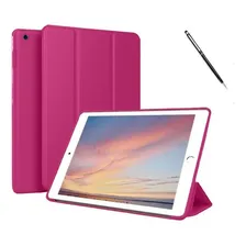 Capa Smart Para iPad 5 Air + Caneta Touch A1474 A1475 A1476 Cor Rosa Foto  mini 1