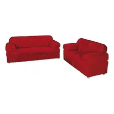 Capa Sofa 3 E 2 Lugares Malha Gel Vermelha Com Elasticos Foto mini 1